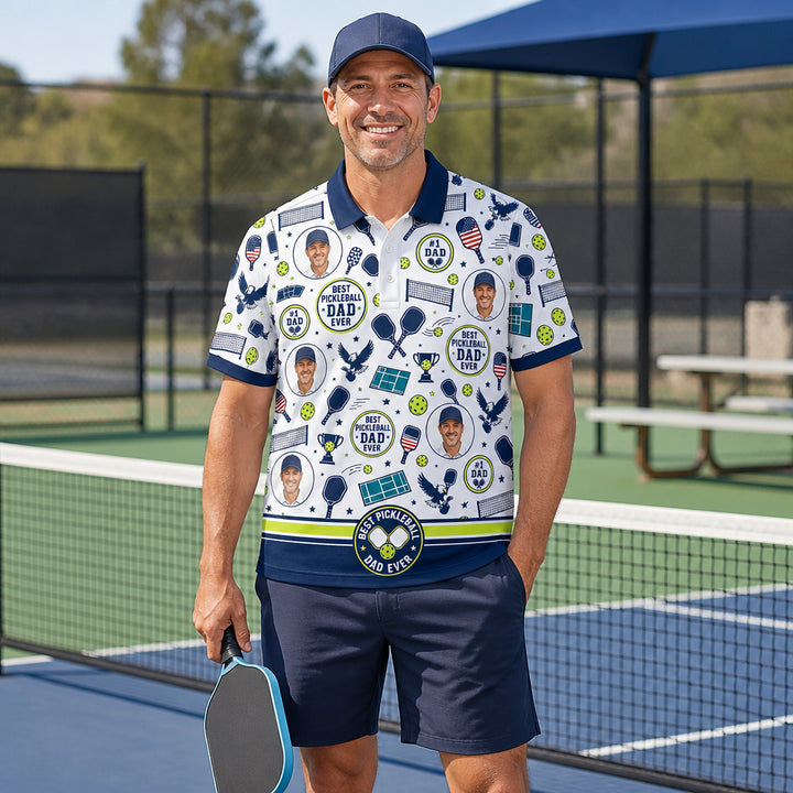 Pickleball Dad AOP Polo - Lifestyle 2