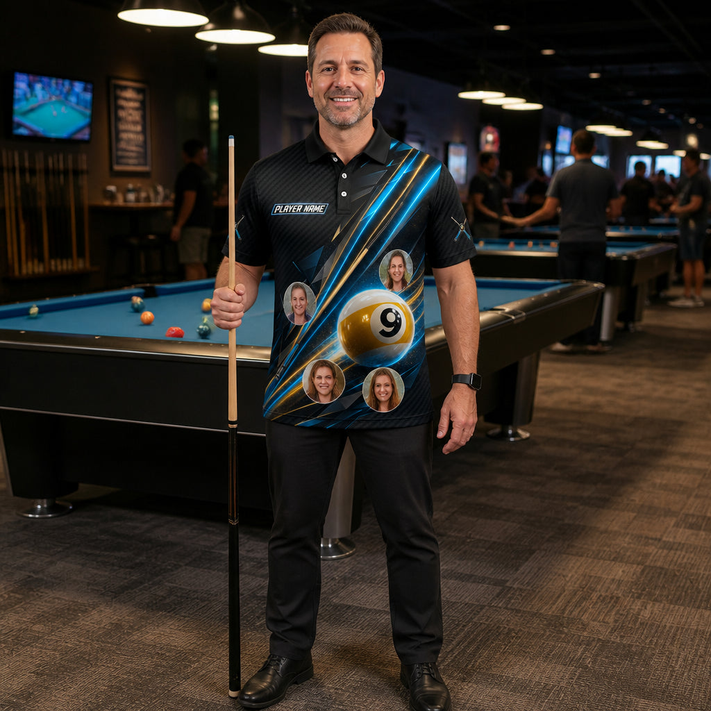 Custom 9-Ball Team Polo – Name & Team - Lifestyle 2