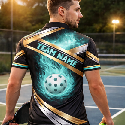 Pickleball Polo Shirt Personalized Team Name Custom Pickleball Player Performance Shirt