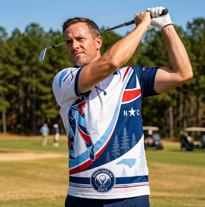 North Carolina Golf Polo - Personalized Polo shirt - All over printed