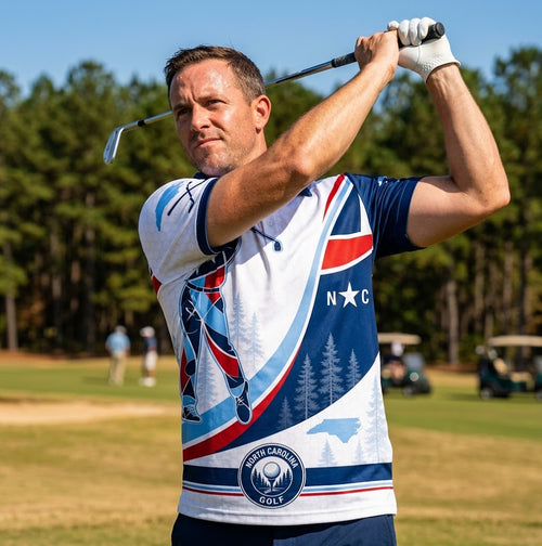 North Carolina Golf Polo - Personalized Polo shirt - All over printed