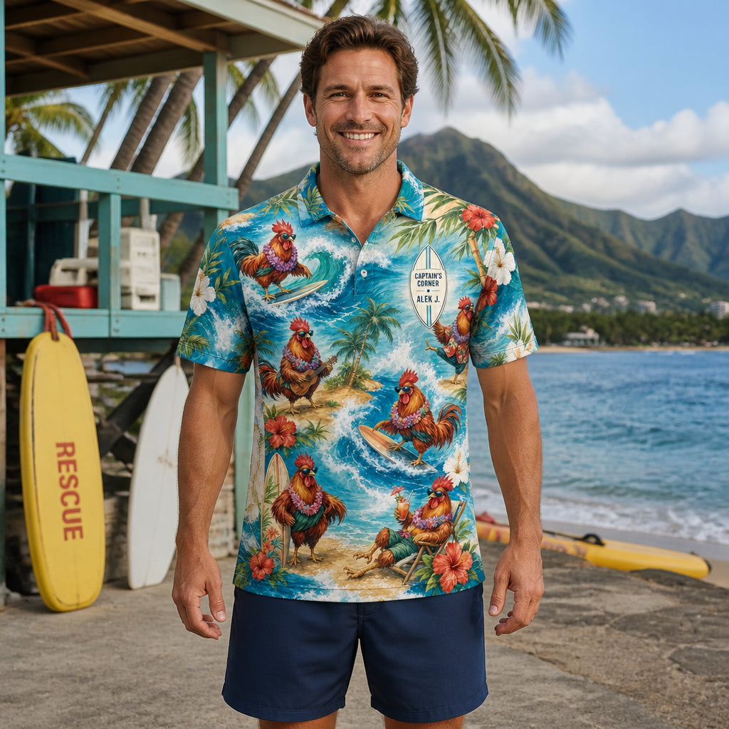 Personalized Aloha Patrol Rooster AOP Polo - Personalized Polo shirt - All over printed 4c09e7b6-a516-4123-b018-c39c12fee46e.jpg