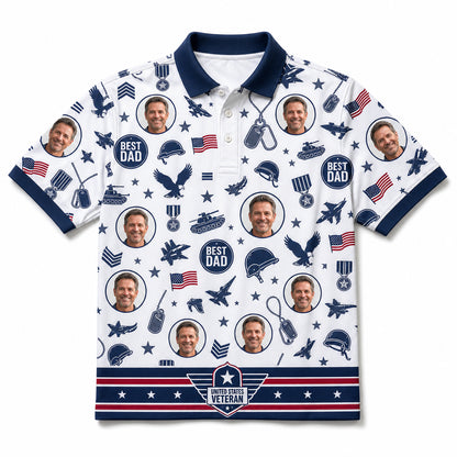 Veteran Dad AOP Polo - Hero