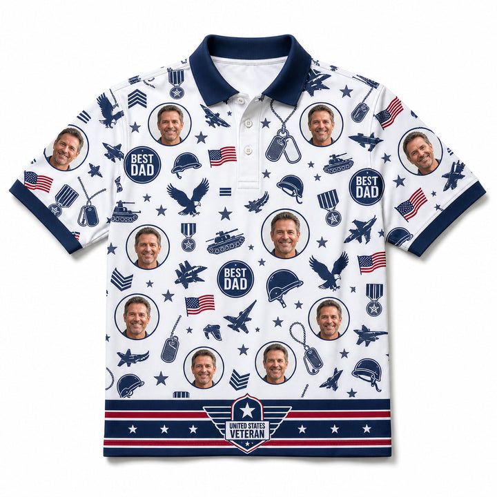 Veteran Dad AOP Polo - Hero