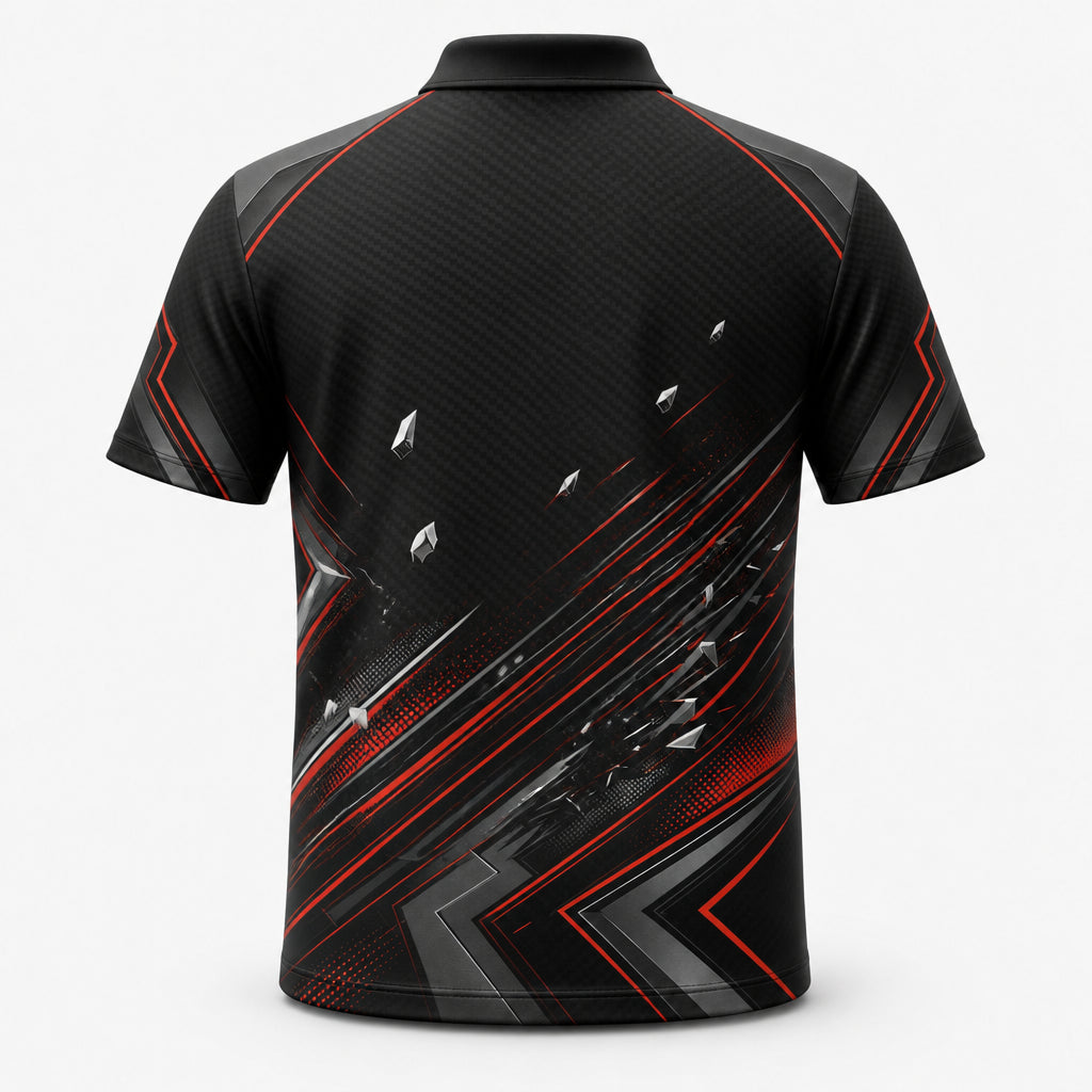 Custom Bowling Team AOP Polo – Name & Team - Back view