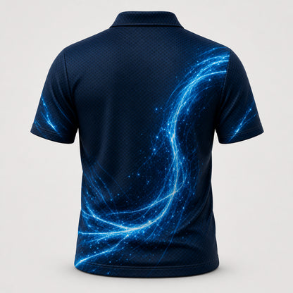Custom Billiards Energy AOP Polo – Team & Player Name - Back view