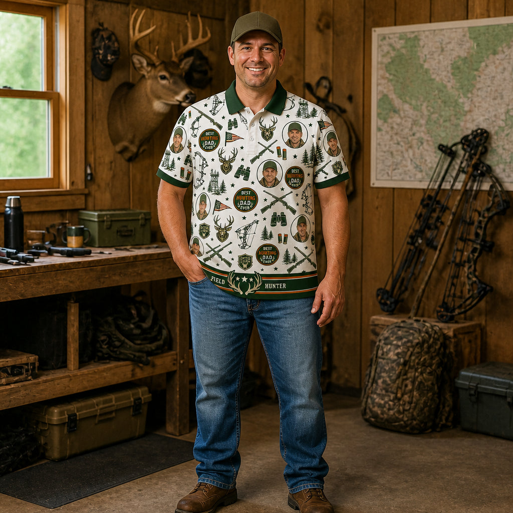 Hunting Dad AOP Polo - Lifestyle 2