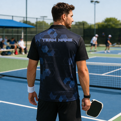 Custom Name Pickleball Polo Shirt 3D Neon Player Performance All Over Print Team Shirt