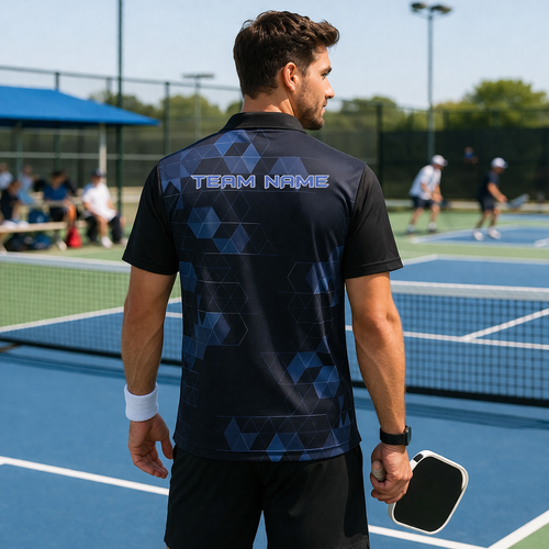 Custom Name Pickleball Polo Shirt 3D Neon Player Performance All Over Print Team Shirt