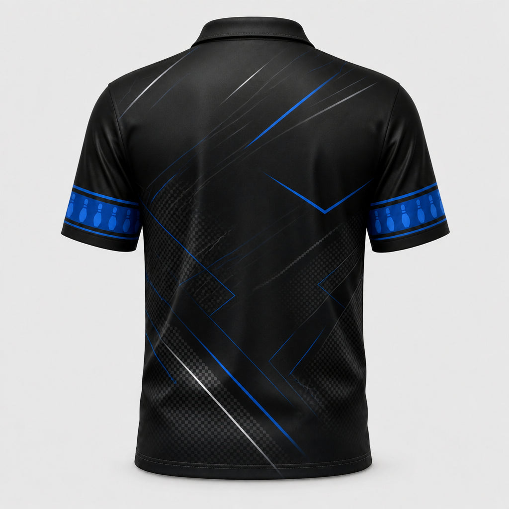Custom Bowling Team Polo — Name & Team - Back view