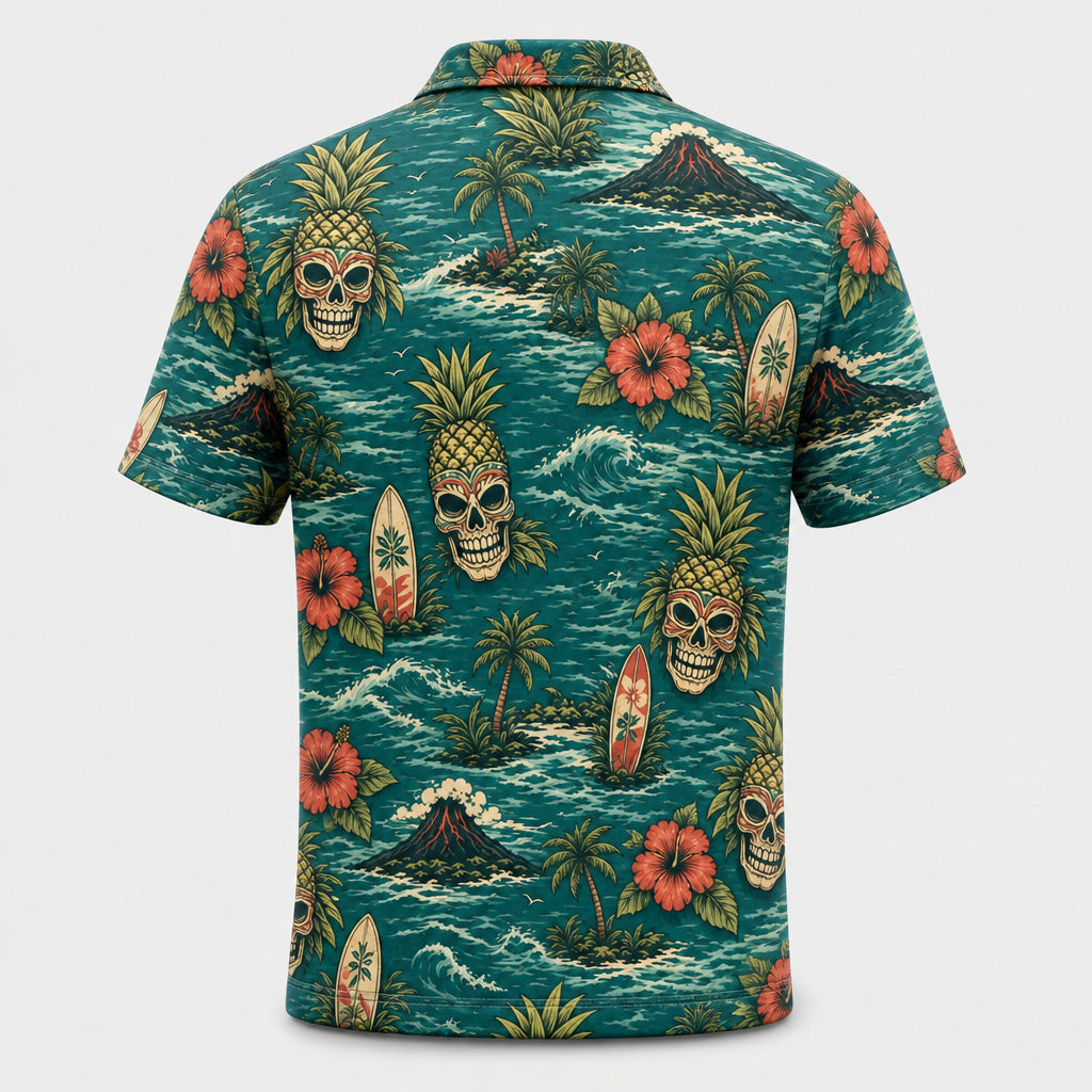 Personalized Tiki Skull Tropical AOP Polo - Personalized Polo shirt - All over printed 637fe798-067d-4f42-9d68-169a23258a9f.jpg