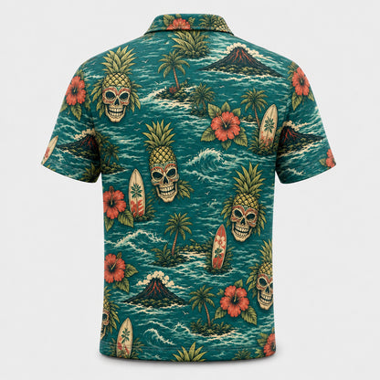 Personalized Tiki Skull Tropical AOP Polo - Personalized Polo shirt - All over printed 637fe798-067d-4f42-9d68-169a23258a9f.jpg