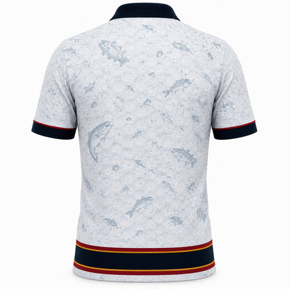 Maryland Flag Eagle Fishing Polo - Back view