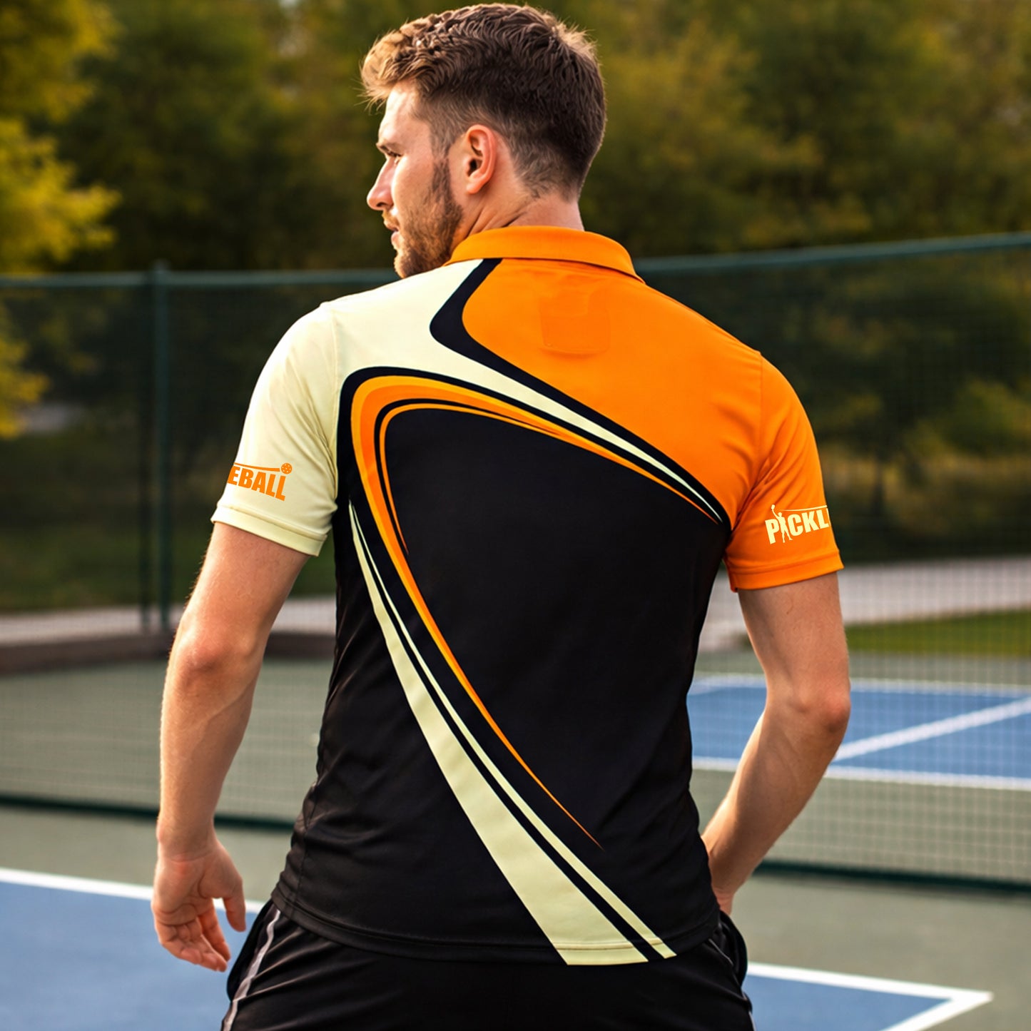 Pickleball Polo Shirt Custom Name Performance Sport Shirt Fire Ice Player Design Unisex