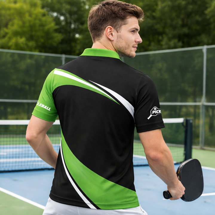 Personalized Pickleball Polo Shirt Love Paddle Design Custom Name Breathable Sports Shirt