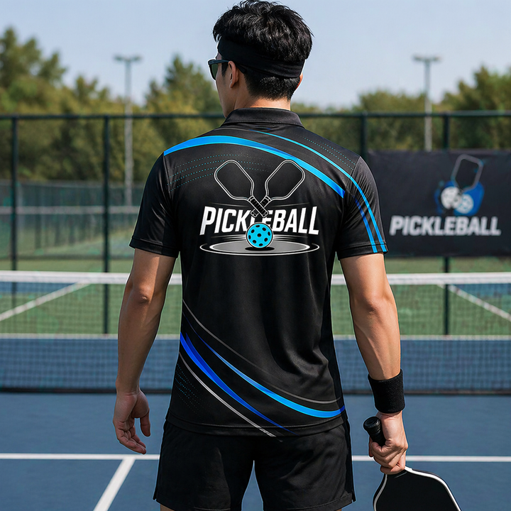 Custom Pickleball Polo Shirt with Name