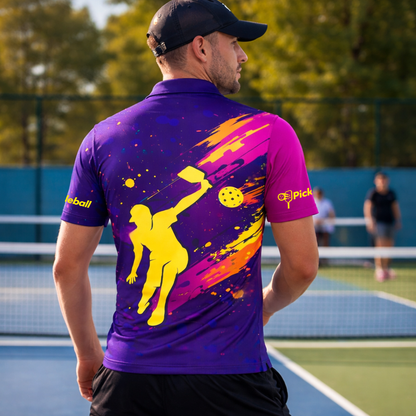 Pickleball Polo Shirt Personalized Name Sport Performance Shirt Unisex Athletic Gift