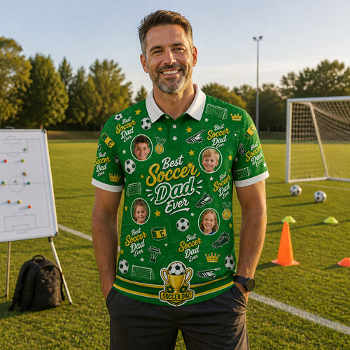 Best Dad Ever Soccer Polo - Lifestyle 1