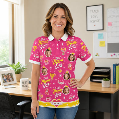 Best Mom Ever Photo Polo - Lifestyle 2