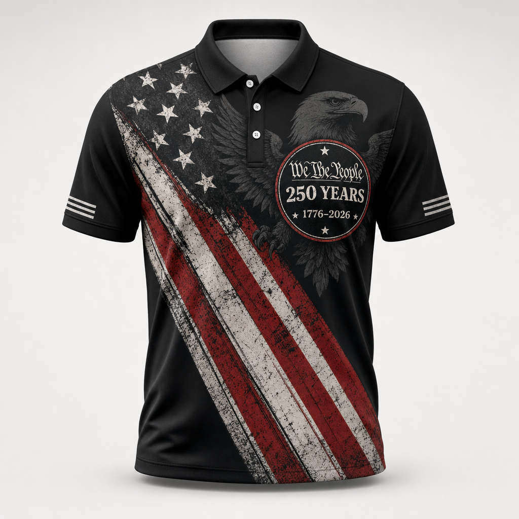 We The People 250 Years Eagle Sash Polo - Hero