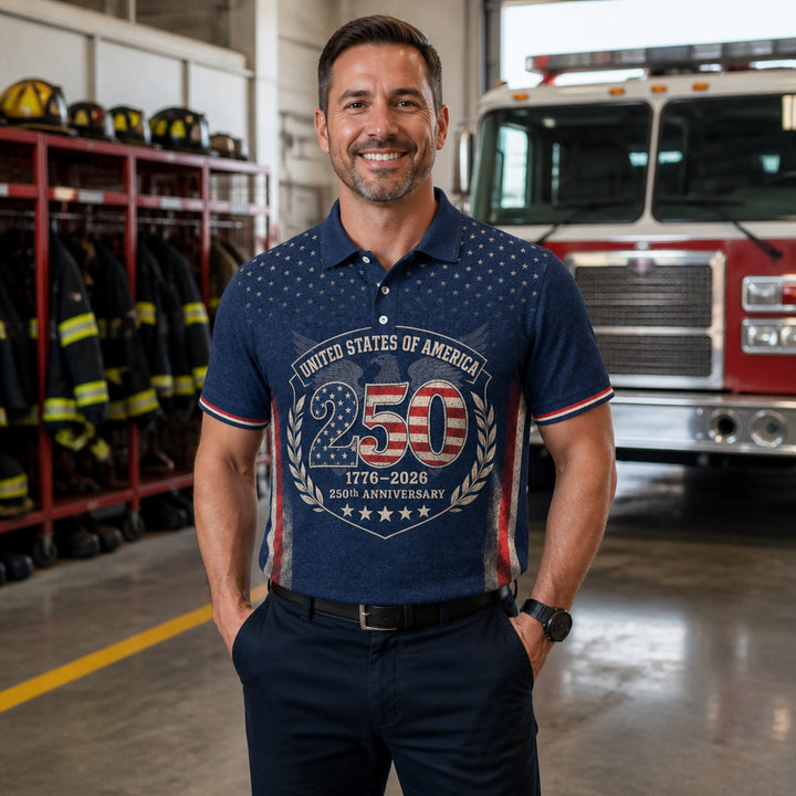 UNITED STATES OF AMERICA • 250 • 1776–2026 • 250th Anniversary - Polo shirt - All over printed 6e21afe4-5175-4bb3-a555-6f36d7d6f635.jpg