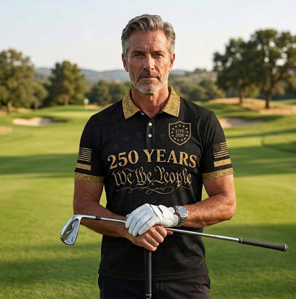 250 YEARS — We the People — 1776 • 2026 - Personalized Polo shirt - All over printed