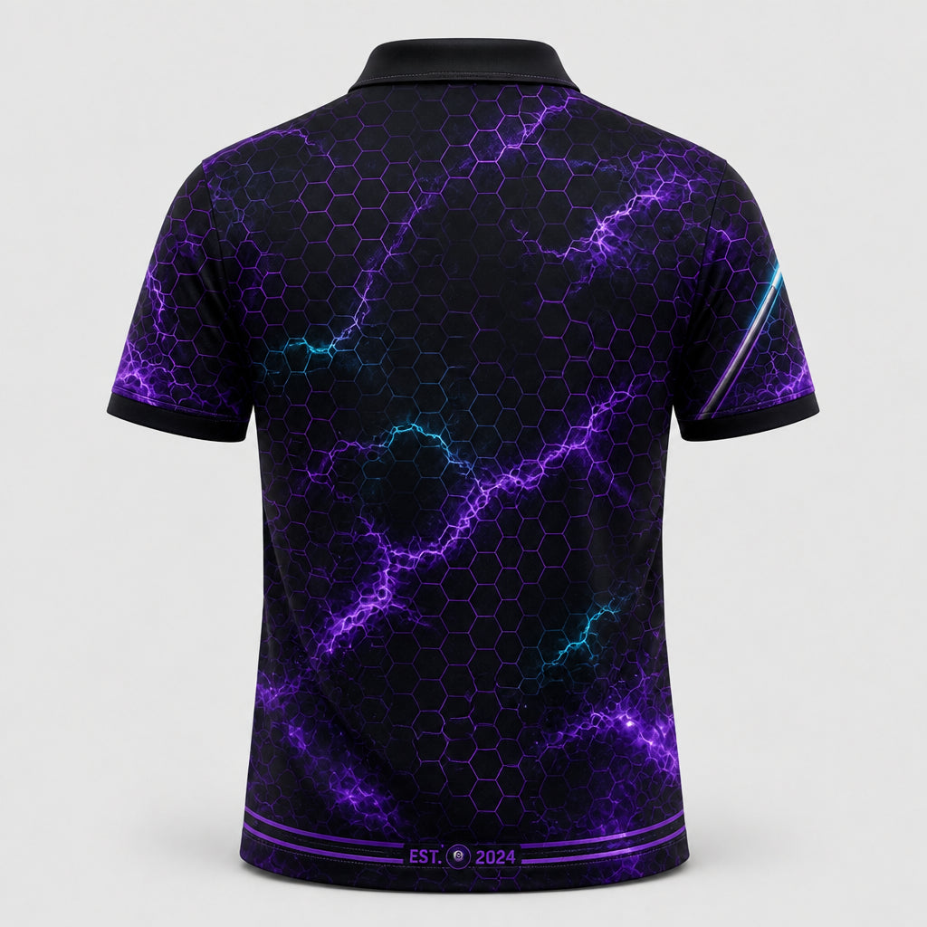 Grim Reaper Pool Team Polo — Custom Team & Player Name - Back view