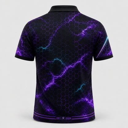 Grim Reaper Pool Team Polo — Custom Team & Player Name - Back view