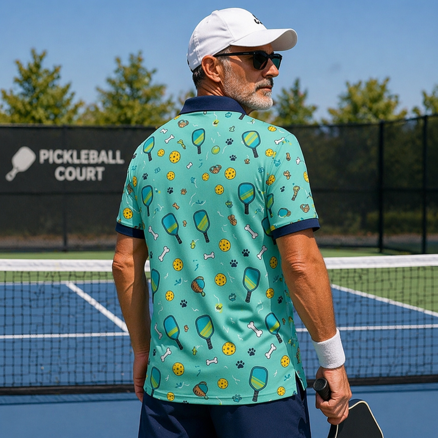 Pickleball Dad & His Best Buddy Polo Shirt for Men