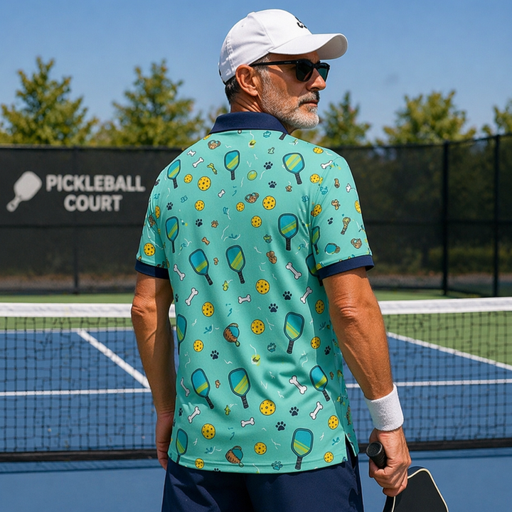 Pickleball Dad & His Best Buddy Polo Shirt for Men