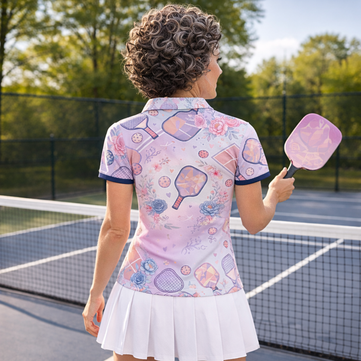 Best Pickleball Mom Ever Polo Shirt for Women