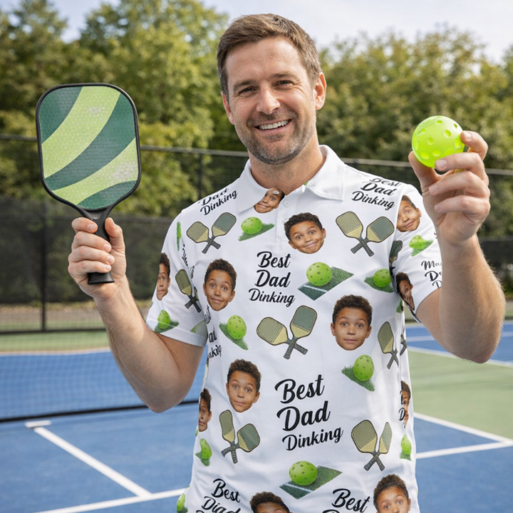 Custom Photo Face Paddle Ball Moisture Wicking