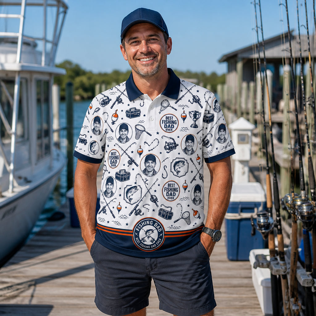 Fishing Dad AOP Polo - Lifestyle 2