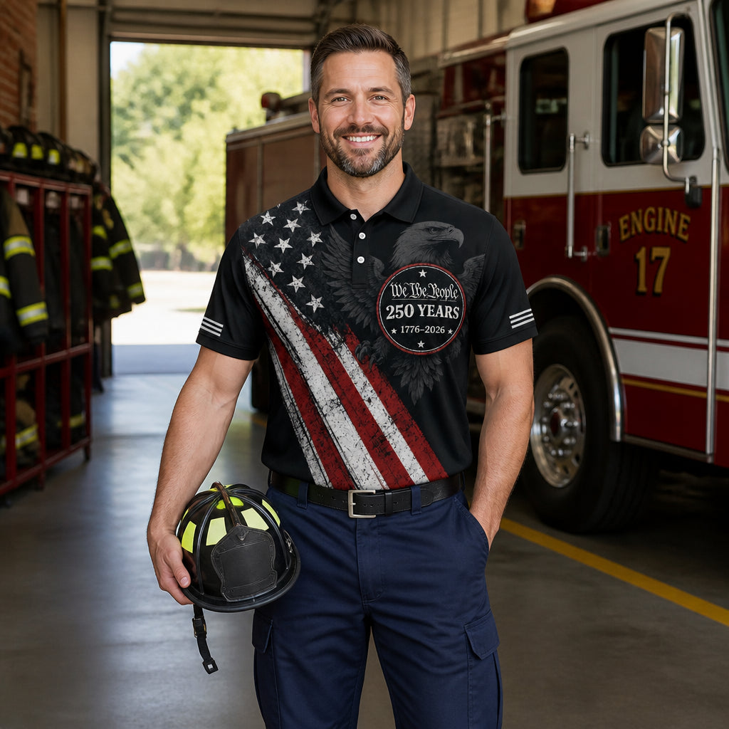 We The People 250 Years Eagle Sash Polo - Lifestyle 1