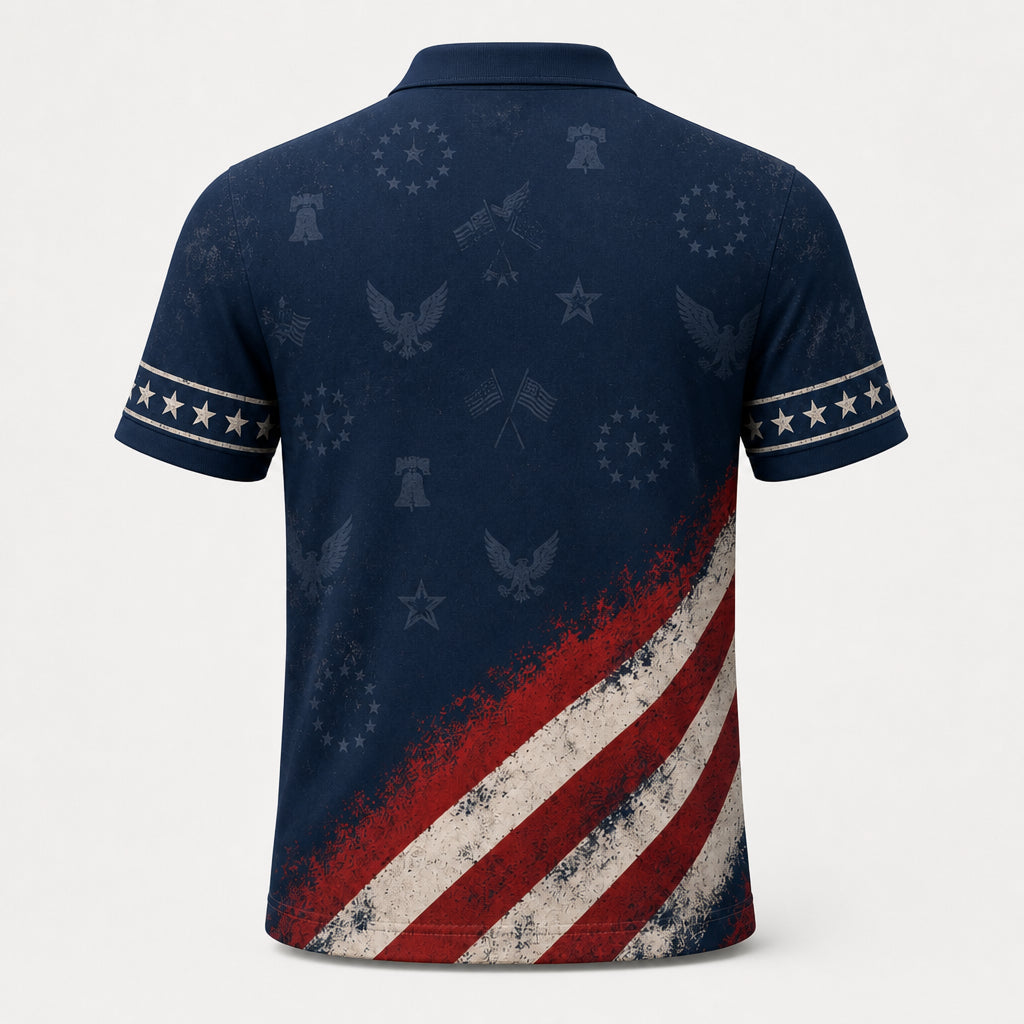 USA 1776–2026 Patriotic Polo — 250 Years - Back view