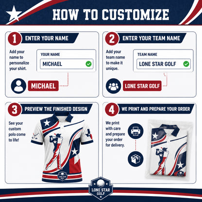 Texas Golf Polo - How to customize