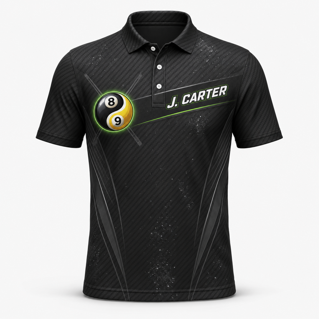 Custom Billiards Yin-Yang 8/9 Team Polo - Hero
