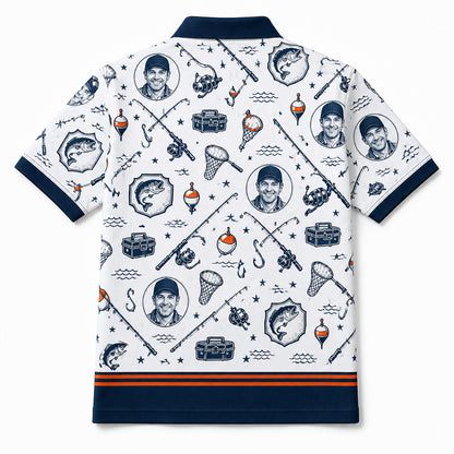 Fishing Dad AOP Polo - Back view
