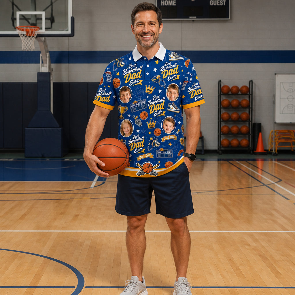 Best Dad Ever Basketball Polo - Lifestyle 2