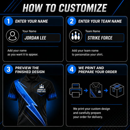 Custom Bowling Team Polo — Name & Team - How to customize