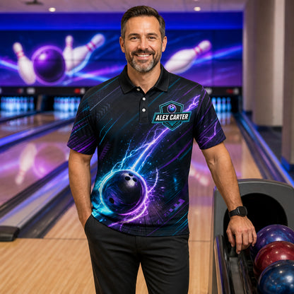Neon Strike Bowling Polo – Personalized Team & Player Name - Lifestyle 1