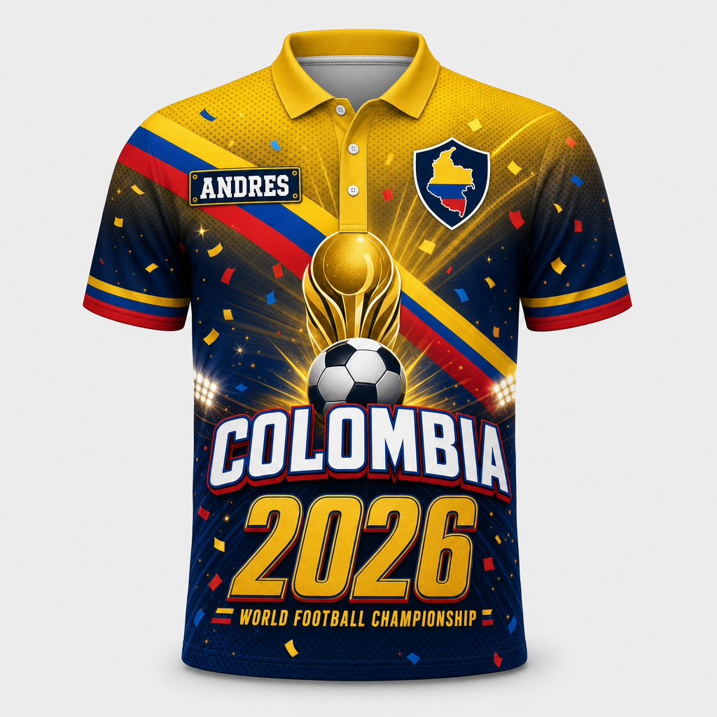 COLOMBIA 2026 — World Football Championship - Personalized Polo shirt - All over printed 8b40d2c3-57a3-4bf9-a4ff-eed87a6ff560.png