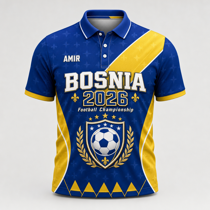 BOSNIA 2026 FOOTBALL CHAMPIONSHIP - Personalized Polo shirt - All over printed 8b7edff7-c59d-4ce4-9887-8c0535b5208a.png