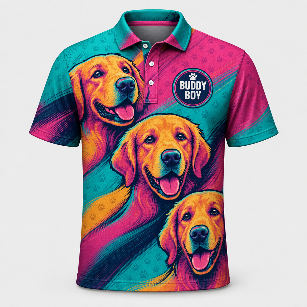 Neon Retriever AOP Polo – Custom Name Patch - Personalized Polo shirt - All over printed 946ca81c-3fc7-48c5-82f0-7b3829bba67c.png