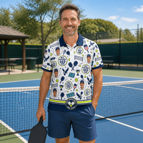 Pickleball Dad AOP Polo - Lifestyle 1