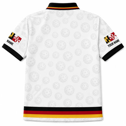 Maryland Flag Eagle Pickleball Polo - Back view