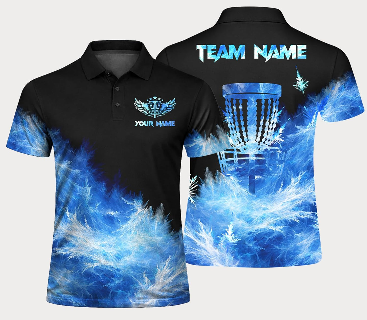 Custom Disc Golf Polo Shirt for Men & Women Personalized Team Name