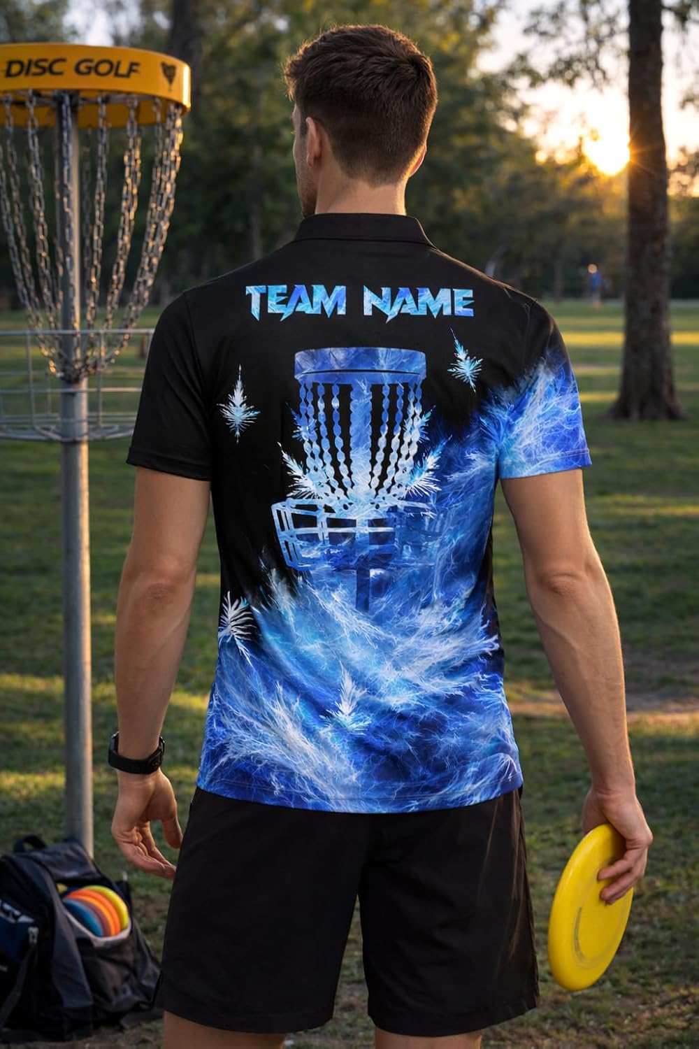Custom Disc Golf Polo Shirt for Men & Women Personalized Team Name