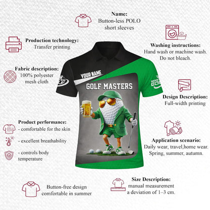 Custom Golf Masters Polo Shirt for Men & Women Personalized Name