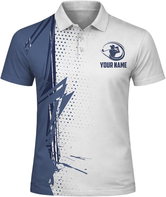 Custom Golf Team Polo Shirt for Men Women Personalized Name